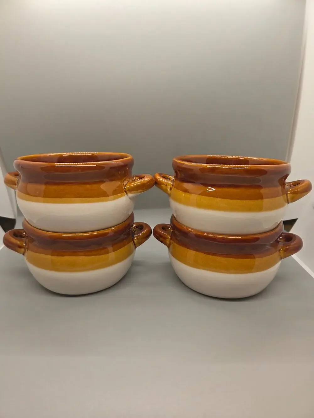NEW Kook French Onion Soup Crocks with Handles 16oz Set of 4
